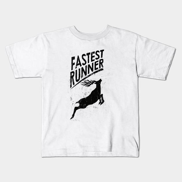 Deer Fastest runner Kids T-Shirt by barmalisiRTB